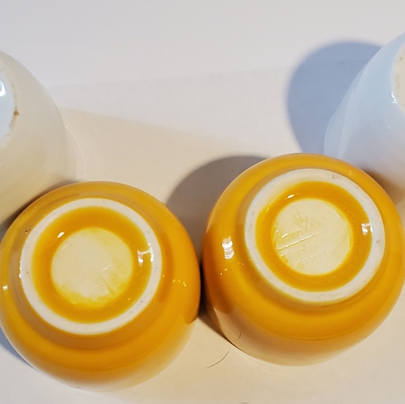 Set Of 4 Sake Cups Rosenthal Studio & Myland Vintage Ceramic Yellow & White - Picture 7 of 13